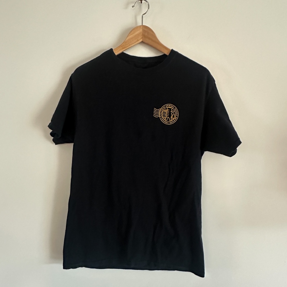 The Original Grizzly Skateboard Griptape Company Black Men's Tshirt